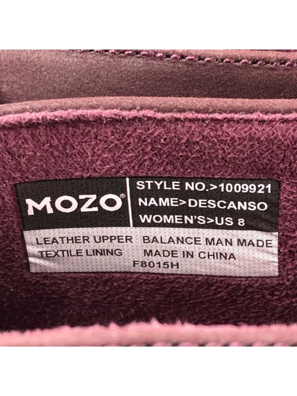 Mozo NWOT Women's Size 8 Descanso Purple Red Leather Wedge Heel Ankle Booties